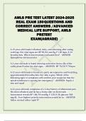 AMLS PRE TEST LATEST 2024-2025  REAL EXAM 150 QUESTIONS AND  CORRECT ANSWERS /ADVANCED  MEDICAL LIFE SUPPORT, AMLS  PRETEST  EXAM(AGRADE) 