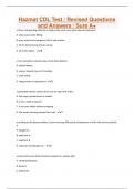 Hazmat CDL Test / Revised Questions and Answers / Sure A+