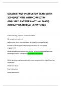 SSI ASSISTANT INSTRUCTOR EXAM WITH 100 QUESTIONS WITH CORRECTRY ANALYZED ANSWERS (ACTUAL EXAM) ALREADY GRADED A+ LATEST 2024 