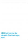 CSE 2050 Oracle Procurement Cloud Implementation Guide 2024 with complete solution
