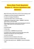 Heavy Duty Truck Sysytems Chapter 9 - Review Questions and Answers 