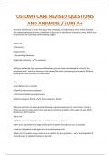 OSTOMY CARE REVISED QUESTIONS AND ANSWERS / SURE A+