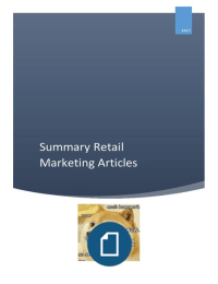 Retail Marketing Summaries