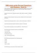 SBB study guide Revised Questions and Answers / Sure A+