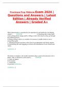 Practicum Prep Midterm Exam 2024 | Questions and Answers | Latest Edition | Already Verified Answers | Graded A+