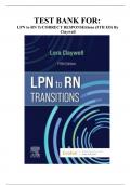 TEST BANK FOR: LPN to RN TrCORRECT RESPONSEitions (5TH ED) By Claywell