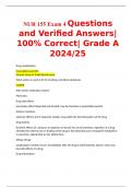 NUR 155 Exam 4 Questions and Verified Answers| 100% Correct| Grade A