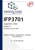 IFP3701 Assignment 2 (DETAILED ANSWERS) 2024 - DISTINCTION GUARANTEED