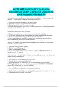 AIRS I&R Community Resource Specialists Exam Complete Questions And Answers Graded A+