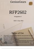 RFP2602 Assignment 2 DUE 1 July 2024