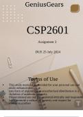 CSP2601 Assignment 3 DUE 25 July 2024