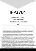 IFP3701 Assignment 2 (ANSWERS) 2024 - DISTINCTION GUARANTEED