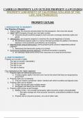 CARRILLO PROPERTY LAW OUTLINE PROPERTY (LAW125)|2024 PROPERTY (UNIVERSITY OF CALIFORNIA COLLEGE OF THE LAW, SAN FRANCISCO)