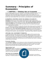 Summary "Principles of Economics" - McDowell et al