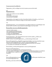 Communicatie en Organisatie samenvatting hoofdstuk 1