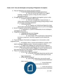 Cavell - Augustine's Picture notes