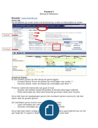 Handleiding Practicals Bioinformatica