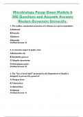 Microbiology Pacop Green Module 6  300 Questions and Accurate Answers  Western Governors University.