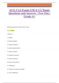 ACG CxA Exam (CH 4: Cx Team) Questions and Answers | New One |  Grade A+