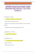 MLBPA Agent Exam Study Guide Questions and Answers | New One |  Grade A+