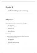 Question Bank in line with Managerial Decision Modeling,Balakrishnan,2e