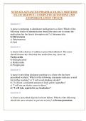 NURS 676 ADVANCED PHARMACOLOGY MIDTERM EXAM 2024(WCU) COMPLETE QUESTIONS AND ANSWERS///LATEST UPDATE