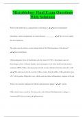 Microbiology Final Exam Questions  With Solutions