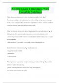 NR548: Exam 1 Questions With  Complete Solutions