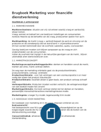 Samenvatting van hoofdstuk 2, 7, 11 en 10 van Brugboek Marketing voor fd. 