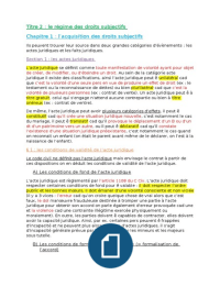 L'acquisition des droits subjectifs 