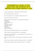 FUNDAMENTALS EXAM 3 STUDY QUESTIONS AND ANSWERS WITH VERIFIED SOLUTIONS GRADED A 2024