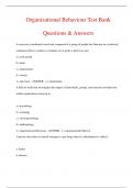 Organizational Behaviour Test Bank Questions & Answers