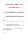 Organizational Behaviour Terms Questions & Answers