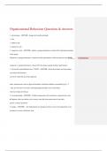 Organizational Behaviour Questions & Answers