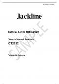 Tutorial Letter 101/0/2022  Object-Oriented Analysis ICT2622   Computer Science