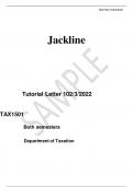  Tutorial Letter 102/3/2022   TAX1501  Both semesters  Department of Taxation