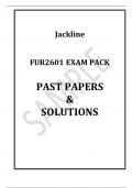 FUR2601 EXAM PACK   PAST PAPERS & SOLUTIONS