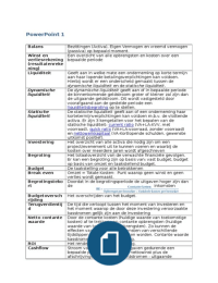 Samevatting en aantekeningen PowerPoints