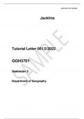  Tutorial Letter 001/2/2022  GGH3701  Semester 2  Department of Geography