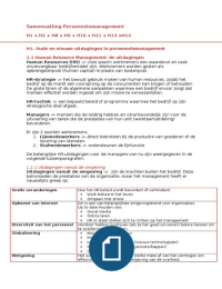 Samenvatting Personeelsmanagement 7e editie