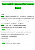 Rush - Advanced Pharmacology - NSG 531 - Exam 1 Complete  2024