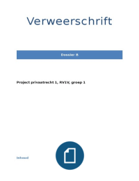 Verweerschrift project privaatrecht