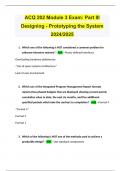 ACQ 202 Module 3 Exam: Part III Designing - Prototyping the System 2024/2025