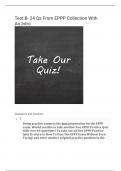 Test B- 24 Qs From EPPP Collection With An Intro Latest Update 2024-2025 Questions and 100% Verified Correct Answers Guaranteed A+