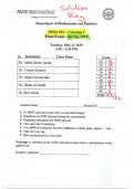 FINAL EXAM WITH SOLUTION - MATH103 (Calculus 1) ALL CLASSES Calculus course covered