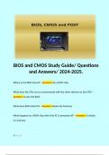 BIOS and CMOS Study Guide/ Questions and Answers/ 2024-2025. 