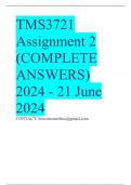 TMS3721 Assignment 2 (COMPLETE ANSWERS) 2024 - 21 June 2024