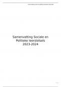 Samenvatting Politieke en Sociale Leerstelsels