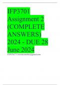 IFP3701 Assignment 2 (COMPLETE ANSWERS) 2024 - DUE 28 June 2024