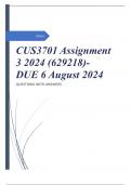 CUS3701 Assignment 3 2024 (629218)- DUE 6 August 2024